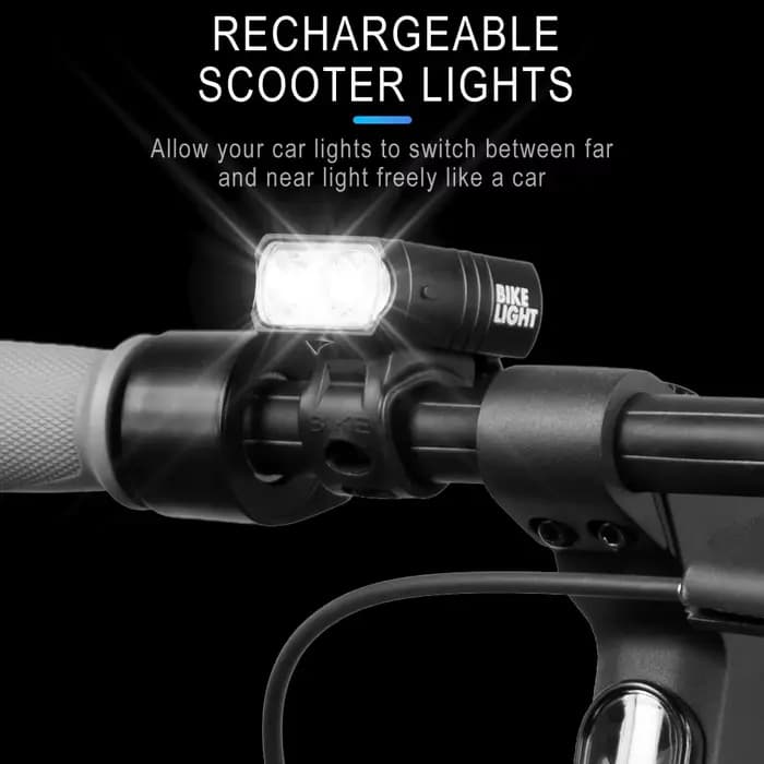 Lampe de Trottinette Électrique T6 LED Avant Rechargeable USB pour Xiaomi M365 Pro MI3 Mi4 Mi5 Mi6 6Lite