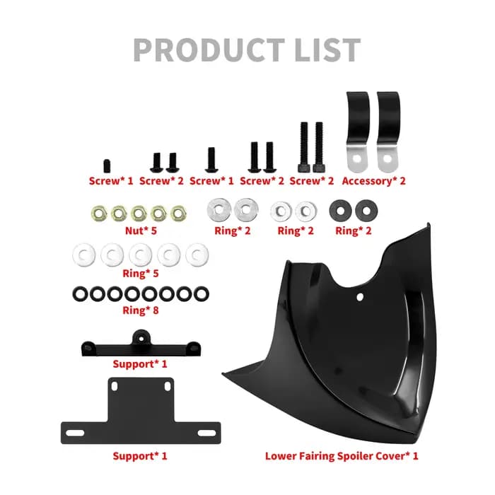 Carénage de becquet de menton inférieur avant de moto, couvercle de barrage d'air pour Harley Softail Breakout Fat Boy Dyna 2004 – 2017 Touring Glide 96-17