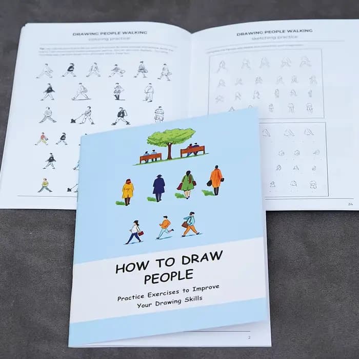 Livre de pratique de dessin de figures humaines, du débutant à l'intermédiaire, avec exercices de dessin et feuilles de travail