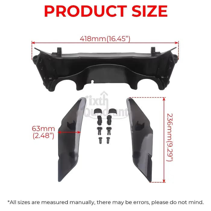 Déflecteur d'air de carénage de fourche avant de moto, séparateur de vent pour Harley Touring Street Glide CVO FLHXSE FLHX 2023 plus tard
