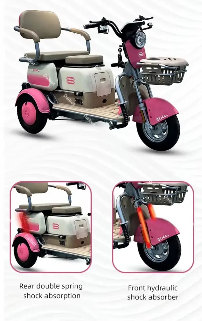 Scooter de mobilité à 3 roues pour adultes