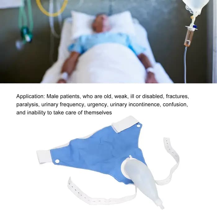 Sac de collecte d'urine réutilisable en silicone pour homme