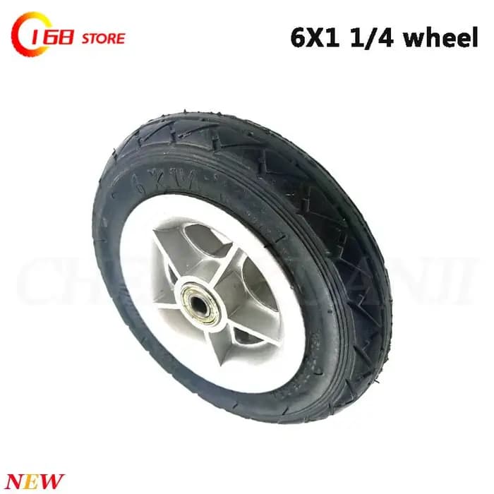 Roues de scooter 6 pouces 6x1 1/4, adaptées au remplacement des roues de scooter