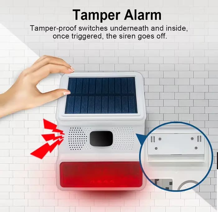 SOS aide bouton d'appel solaire alarme d'urgence sirène extérieure panique crise survie auto-défense personnes âgées