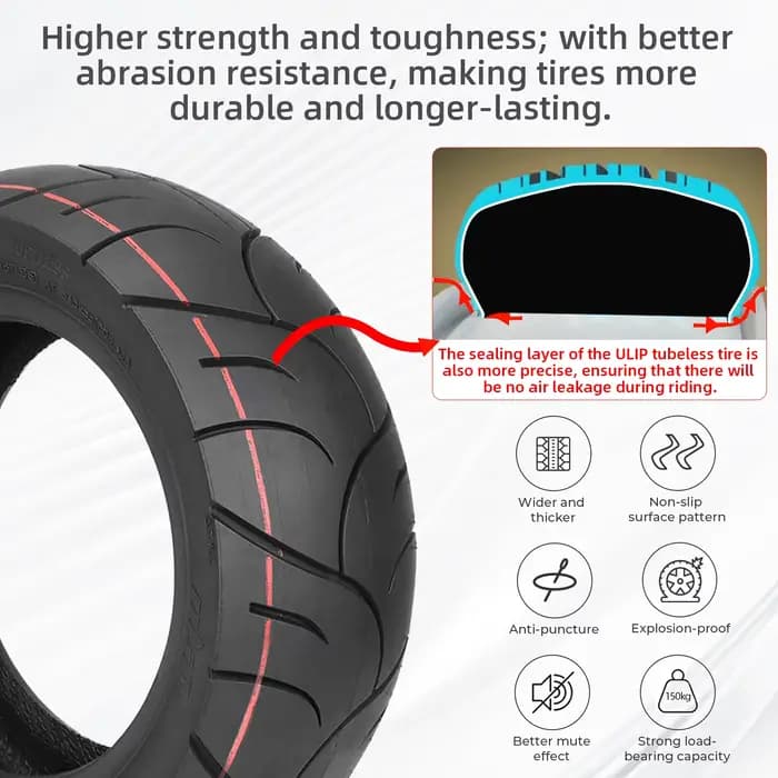 ULIP 90/60-6 pneu Tubeless pour Scooter électrique 11 pouces ville route