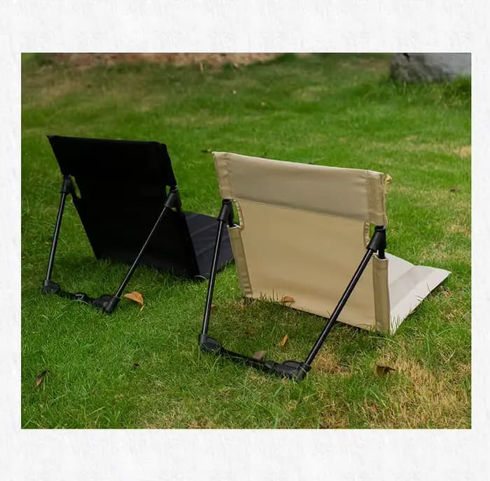 Chaise de dossier pliante de Camping, sièges de stade respirants, support en alliage d'aluminium, chaises paresseuses, sièges de blanchiment, coussin pour Camp de plage