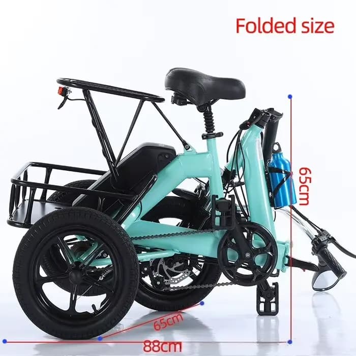 Tricycle électrique pliable de 14 pouces