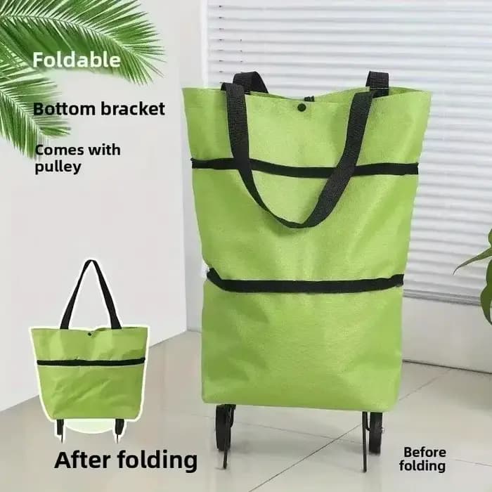 Chariot de courses pliable et portable avec roues