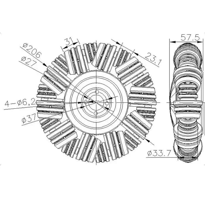 Roues Omni en TPU roue omnidirectionnelle roulette électrique pour fauteuil roulant