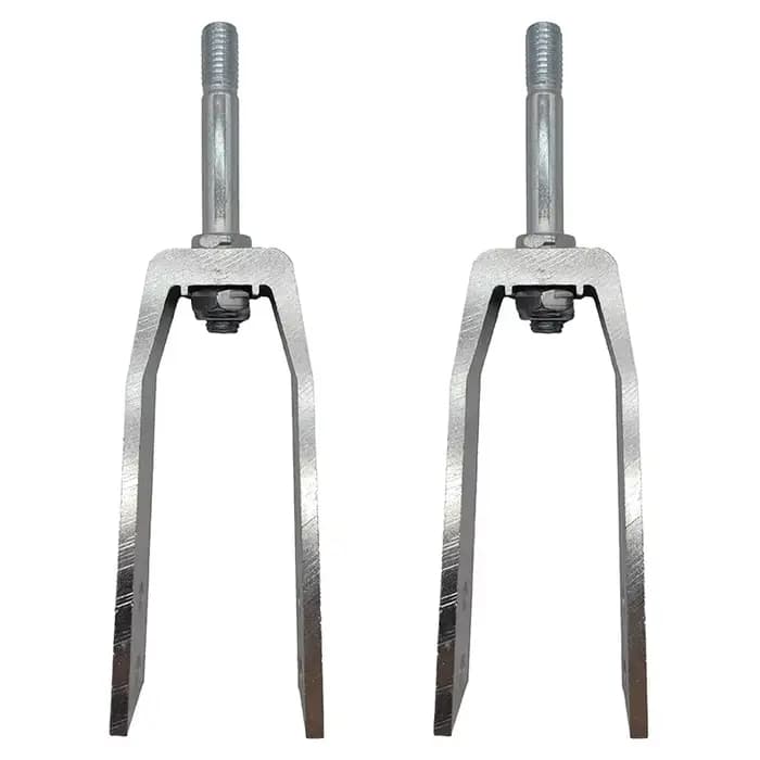 1 paire de fourches avant de fauteuil roulant en alliage d'aluminium de 8 pouces