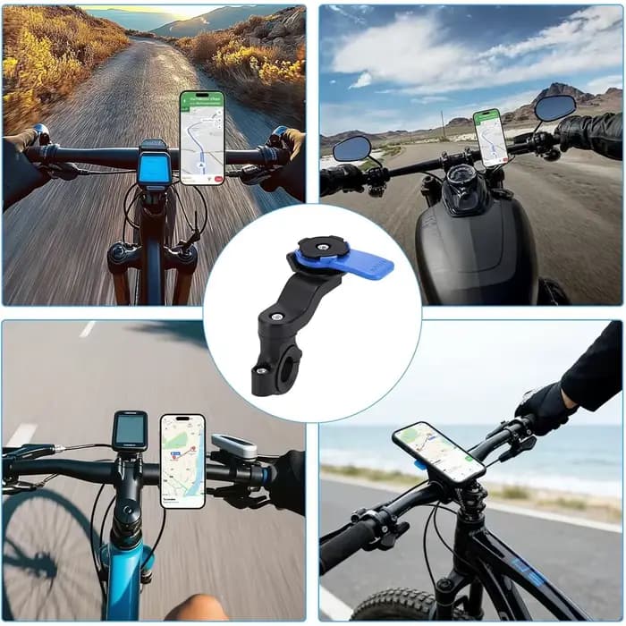 Support universel pour smartphone QUAD LOCK avec amortisseur de vibrations pour guidon de moto