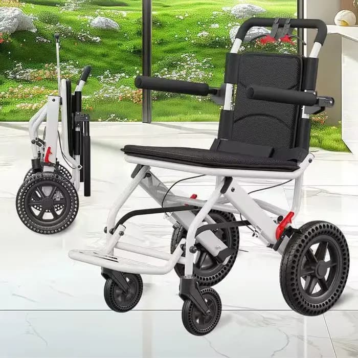Fauteuil roulant portable en alliage d'aluminium