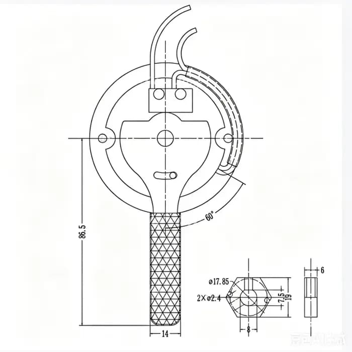 Accessoires pour fauteuil roulant électrique DCC-56 DC24V