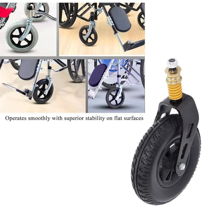 Roue avant de fauteuil roulant de 8 pouces