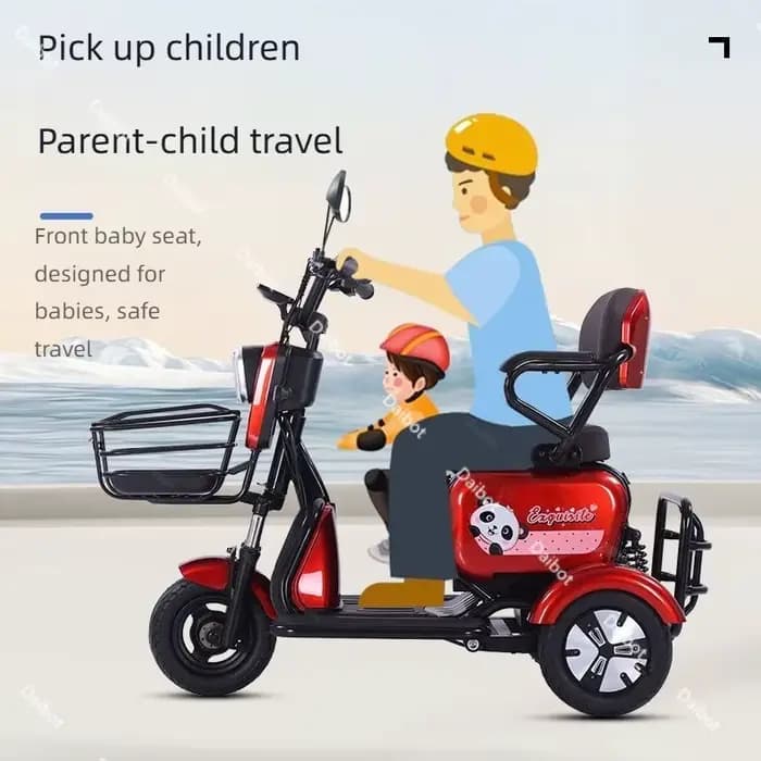 Scooter de mobilité à 3 roues pour personnes âgées et handicapées