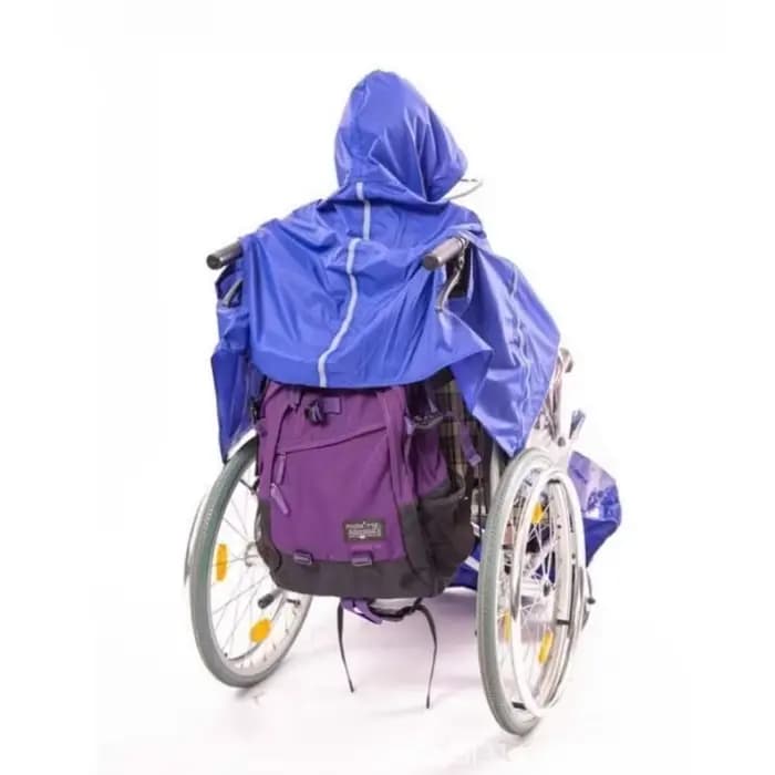 Manteau spécial imperméable pour fauteuil roulant électrique Obese pour personnes âgées handicapées avec bande
