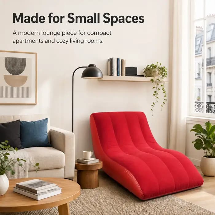 Fauteuil de relaxation ergonomique en forme de S, canapé paresseux individuel, fauteuil de loisirs en mousse haute densité pour salon, balcon, chambre, bureau