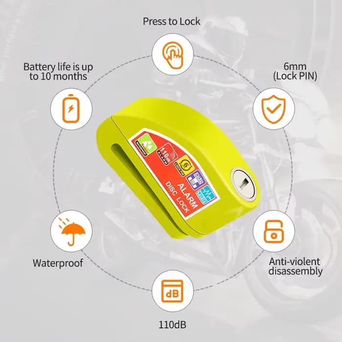 Serrure de sécurité étanche pour moto et Scooter