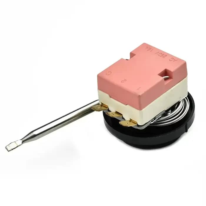 Commutateur de thermostat de ventilateur électrique réglable Carhome 0 ℃ ~120 ℃ Ventilateur de refroidissement avec interrupteur de contrôle de température rotatif 12V, Therm capillaire