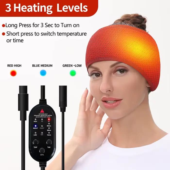 Bandeau chauffant électrique pour la tête