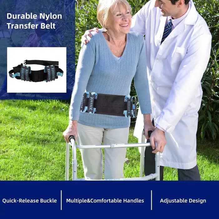 Ceinture de transfert et de marche réglable avec 6 poignées pour les soins des patients