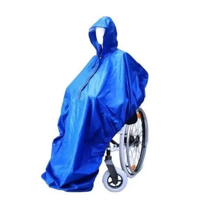 Manteau spécial imperméable pour fauteuil roulant électrique Obese pour personnes âgées handicapées avec bande