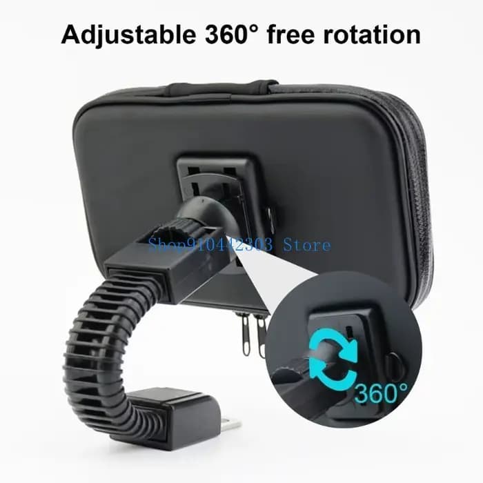 Support téléphone L4MD pour les scooters Sterproping sécurisé Hold Pu Phone Storage