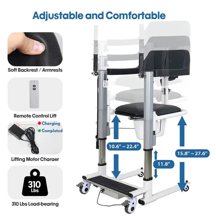 Transfert de fauteuil roulant et de lève-personne pour soins aux patients