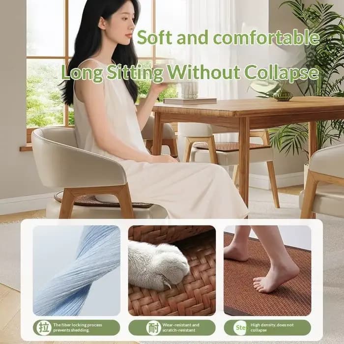 Coussin de chaise rafraîchissant en rotin tressé, respirant et antidérapant, pour cuisine, salle à manger, patio, bureau, voiture