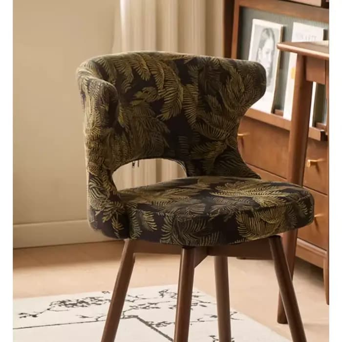 Chaise d'écriture pivotante avec dossier, pour la maison, salon, salle à manger, bureau d'ordinateur, siège confortable pour chambre à coucher, vanité de maquillage