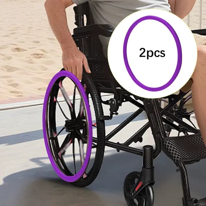 Housses de jantes de fauteuil roulant en silicone antidérapantes