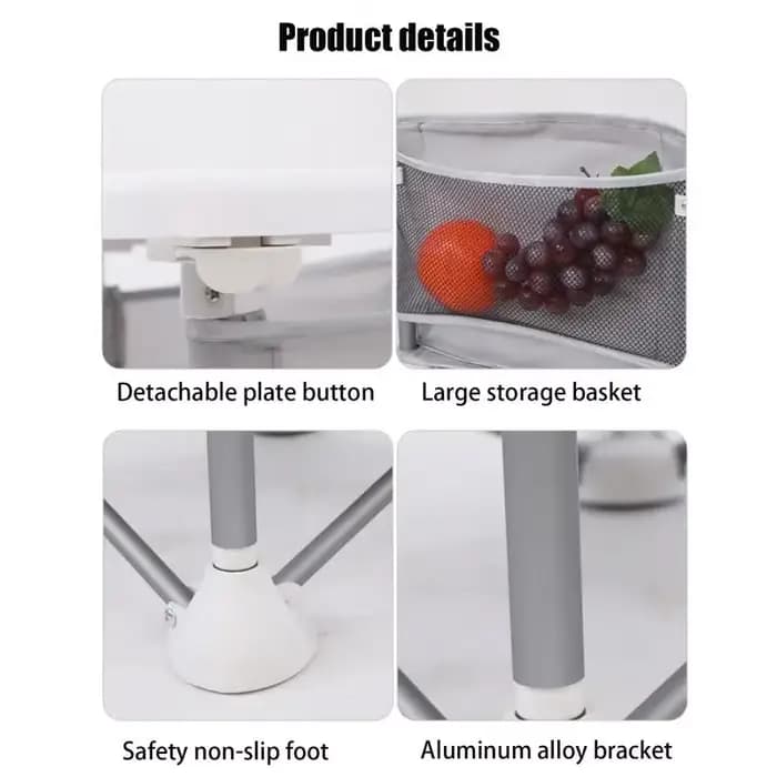 Chaise d'alimentation Portable pour bébé, siège surélevé pliant avec parasol, chaise d'alimentation et plateau amovible pour voyage, pelouse, plage, extérieur