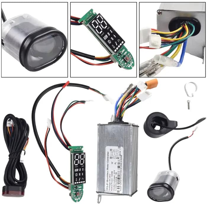 Kit complet de remplacement pour trottinette électrique 500W 36V 17A avec lumières