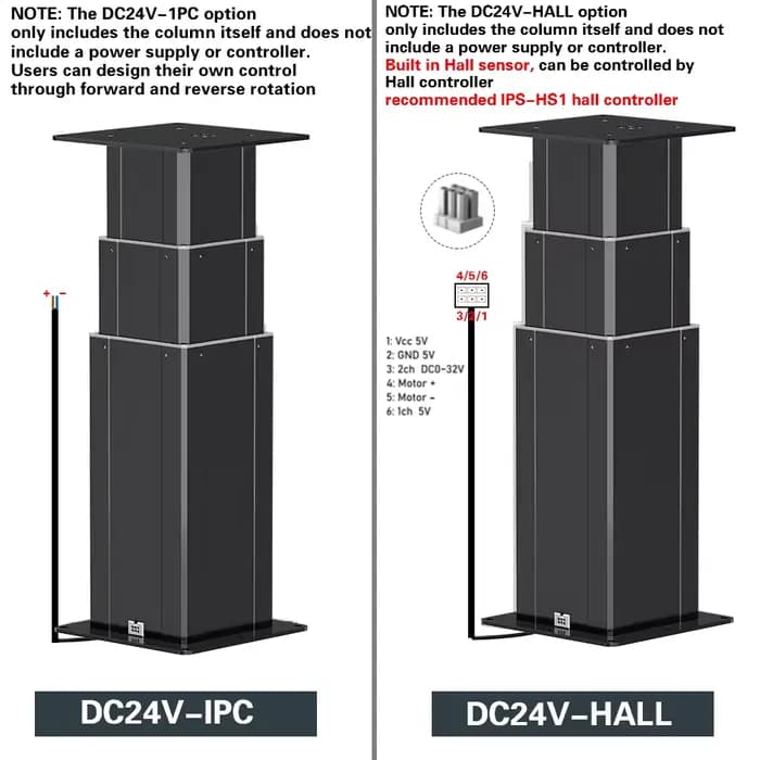 Colonne de levage électrique à hauteur réglable