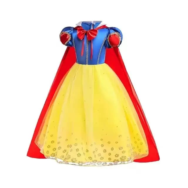 Robe de Rhroyale blanche neige pour filles, robe de princesse de luxe, maquillage de Rh, fête gonflée, Halloween, tout-petits en déclin, 6 ans