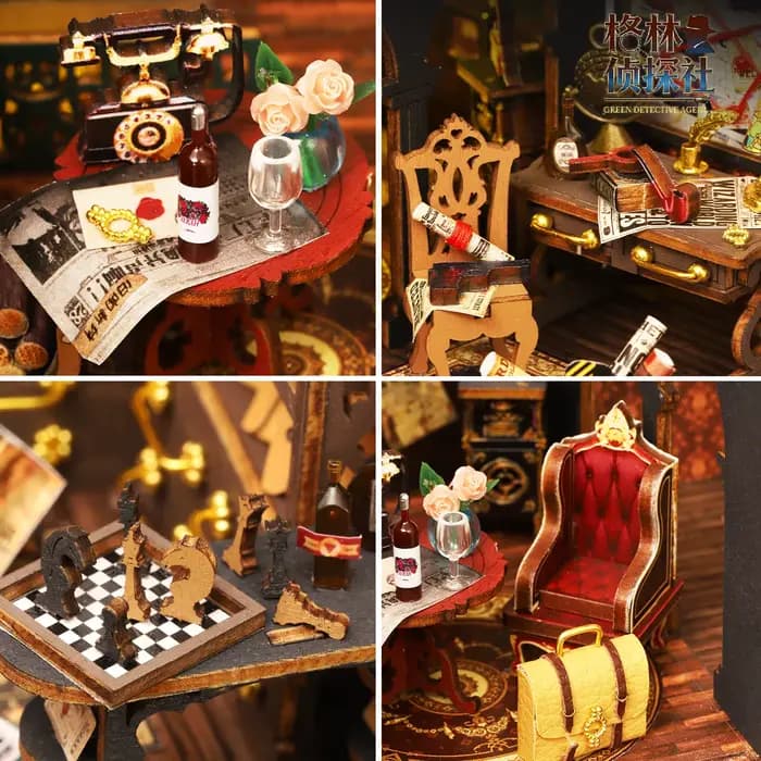 Kit de maison de poupée miniature à monter soi-même, meubles, éclairage, maison de poupée faite à la main, jouets d'assemblage, cadeaux d'anniversaire, kits en bois, jouet