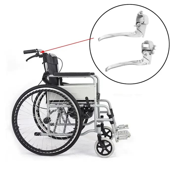 Leviers de frein pour fauteuil roulant