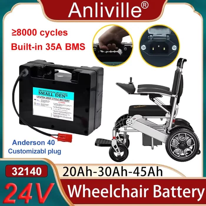 Batterie dédiée pour fauteuil roulant électrique Lifepo4