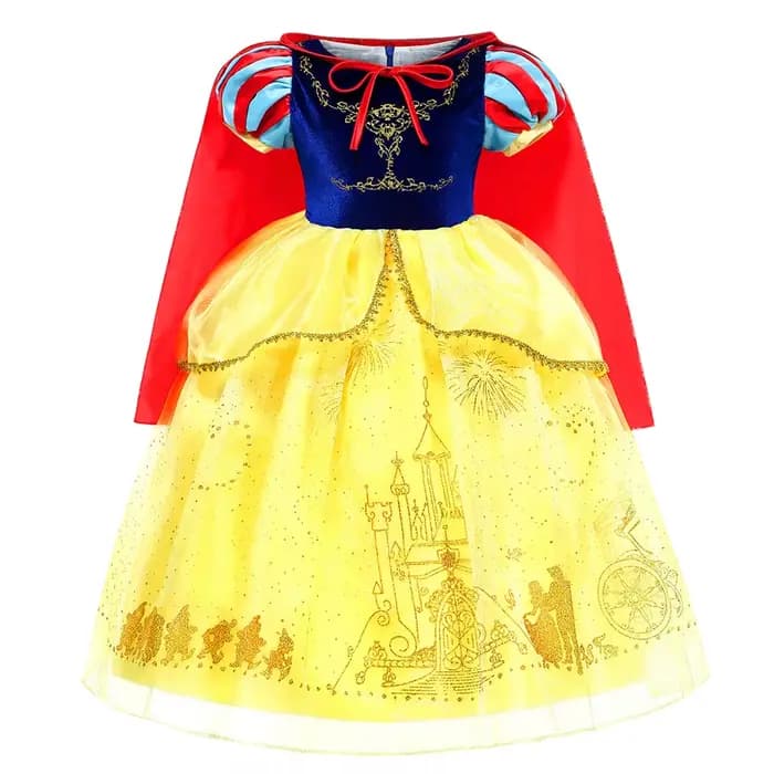 Robe de Rhroyale blanche neige pour filles, robe de princesse de luxe, maquillage de Rh, fête gonflée, Halloween, tout-petits en déclin, 6 ans