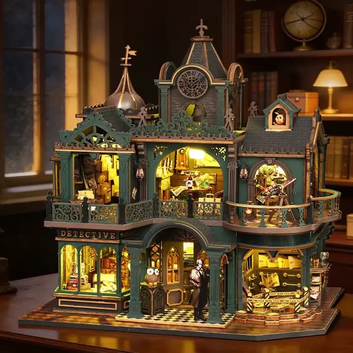 Kit de maison de poupée miniature à monter soi-même, meubles, éclairage, maison de poupée faite à la main, jouets d'assemblage, cadeaux d'anniversaire, kits en bois, jouet