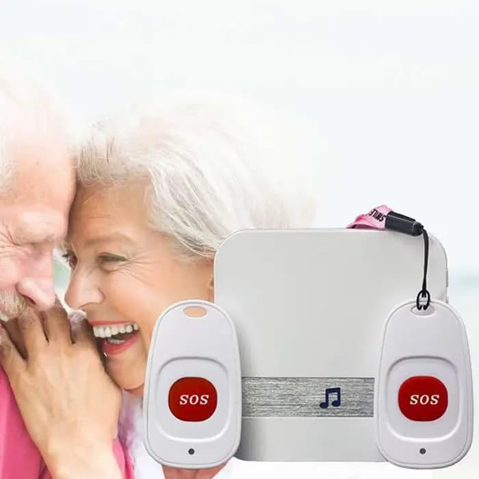 Bouton d'appel sans fil longue portée pour personnes âgées