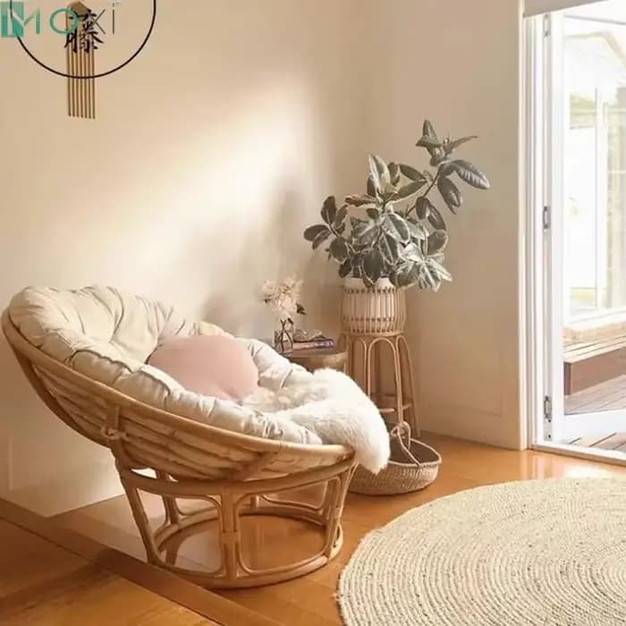 Siège de panier de balançoire en rotin, coussin de remplissage rond, coussin de chaise, panier de jardin, canapé relaxant intérieur et extérieur, sans chaise, 1PC