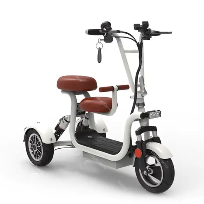 Mini Tricycle Électrique de 10 Pouces pour Parent et Enfant