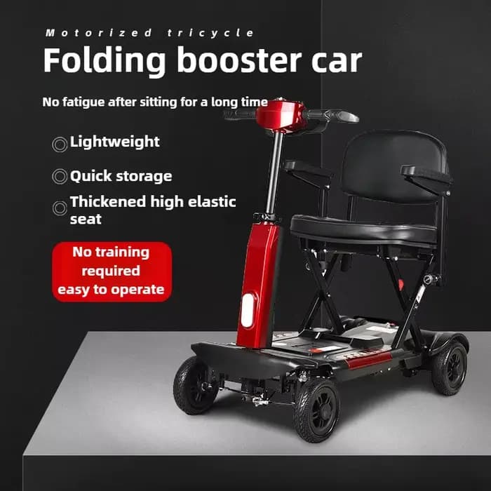 Adulte 4 roues automatique pliant personnes âgées loisirs mobilité Scooter handicapé trajet pratique batterie au Lithium