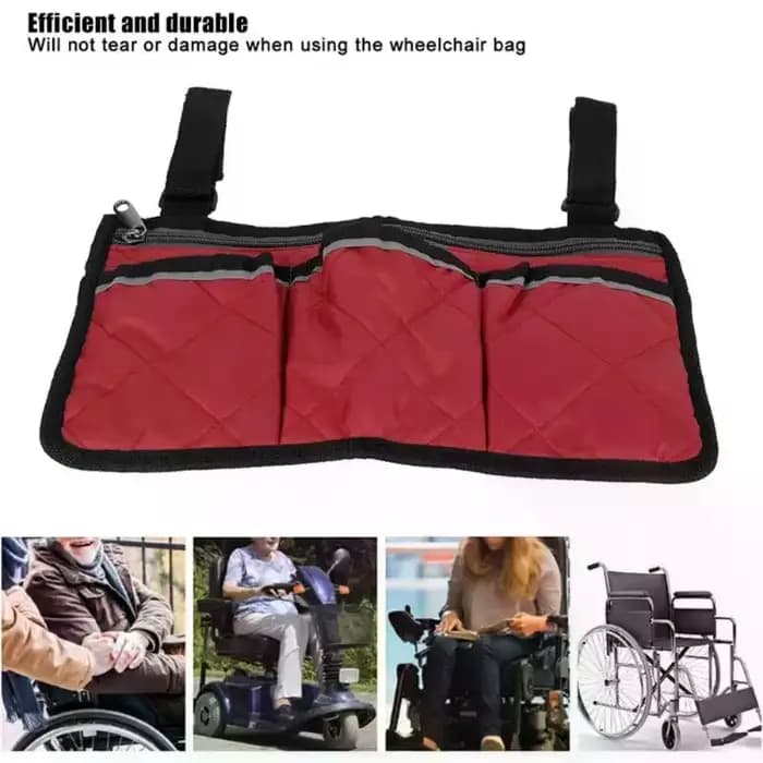 Sac de rangement pour accoudoir de fauteuil roulant