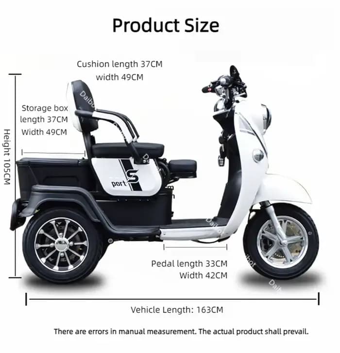Tricycle électrique pour personnes âgées