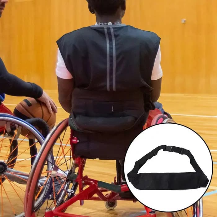 Ceinture de sécurité réglable pour fauteuil roulant avec boucle à dégagement facile