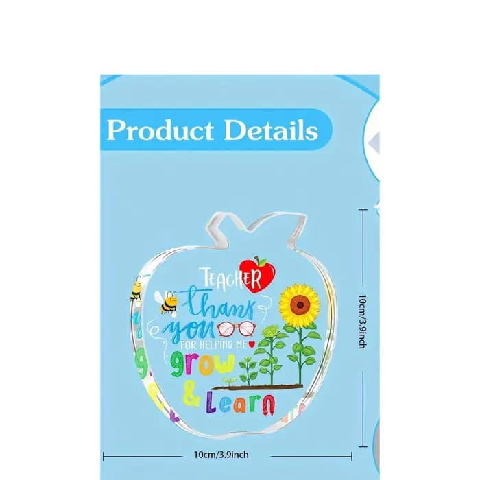 Cadeaux d'appréciation des enseignants pour les femmes, merci de m'aider à grandir et à apprendre le presse-papiers, cadeaux de fin d'année, retour à l'enseignant, 1PC