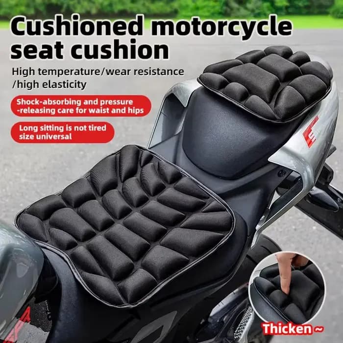 Coussin de Selle Moto Confort Gel 3D Respirant Universel Absorbant les Chocs Housse de Selle Vélo pour la Conduite Tout-Terrain Avancée