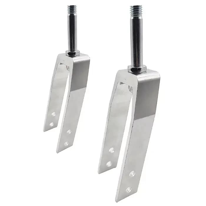 1 paire de fourches avant de fauteuil roulant en alliage d'aluminium de 8 pouces